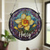 Daffodil Personalised Stained Glass Effect Suncatcher